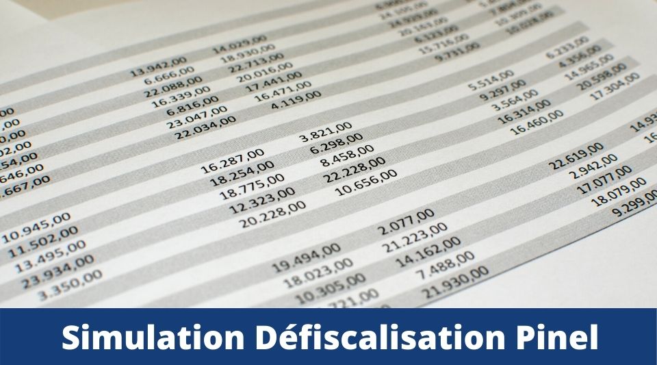 simulation réalisée dans le cadre d'un projet de défiscalisation en loi Pinel